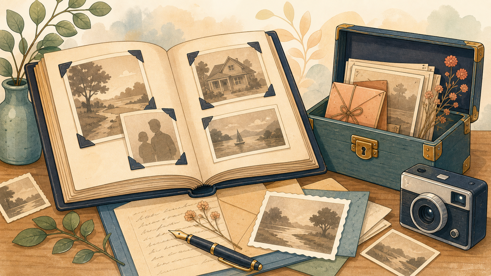 Family Archive blog card illustration