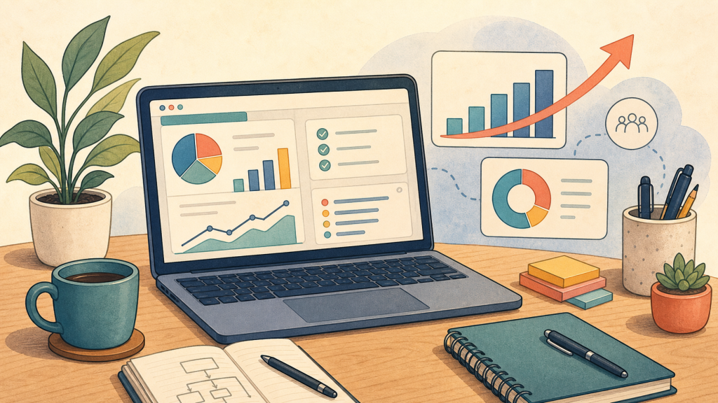 Professional Work blog card illustration